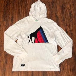 Lrg Shirts - LRG Men’s White Light-weight Hooded T-Shirt Lrg Shirts - LRG Men’s White Light-weight Hooded T-Shirt